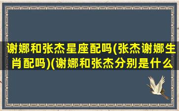 谢娜和张杰星座配吗(张杰谢娜生肖配吗)(谢娜和张杰分别是什么星座)