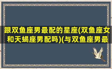 跟双鱼座男最配的星座(双鱼座女和天蝎座男配吗)(与双鱼座男最配的星座)