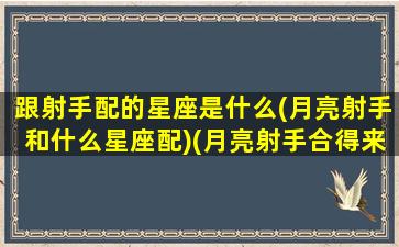 跟射手配的星座是什么(月亮射手和什么星座配)(月亮射手合得来的太阳星座)