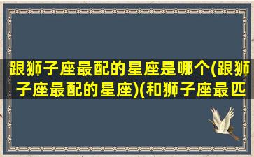 跟狮子座最配的星座是哪个(跟狮子座最配的星座)(和狮子座最匹配的星座是哪个星座)