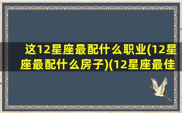 这12星座最配什么职业(12星座最配什么房子)(12星座最佳搭配)