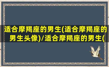 适合摩羯座的男生(适合摩羯座的男生头像)/适合摩羯座的男生(适合摩羯座的男生头像)-我的网站