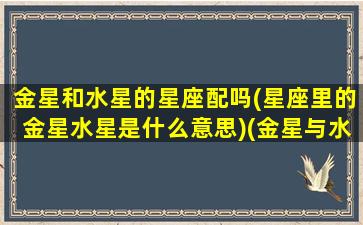 金星和水星的星座配吗(星座里的金星水星是什么意思)(金星与水星合相)