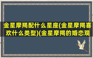 金星摩羯配什么星座(金星摩羯喜欢什么类型)(金星摩羯的婚恋观)