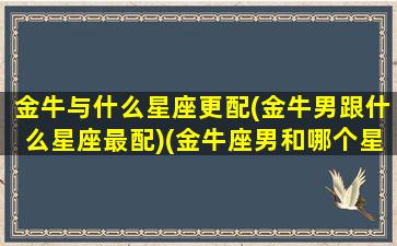 金牛与什么星座更配(金牛男跟什么星座最配)(金牛座男和哪个星座配对)