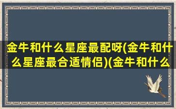 金牛和什么星座最配呀(金牛和什么星座最合适情侣)(金牛和什么星座比较匹配)