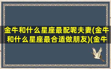 金牛和什么星座最配呢夫妻(金牛和什么星座最合适做朋友)(金牛和什么星座最配排行)