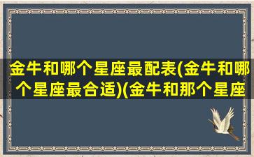 金牛和哪个星座最配表(金牛和哪个星座最合适)(金牛和那个星座最般配)