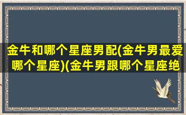 金牛和哪个星座男配(金牛男最爱哪个星座)(金牛男跟哪个星座绝配)