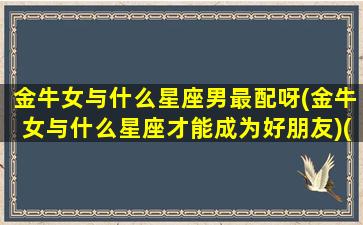 金牛女与什么星座男最配呀(金牛女与什么星座才能成为好朋友)(金牛女与什么星座男最合适)