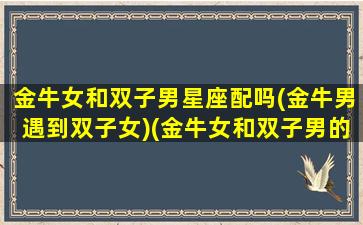 金牛女和双子男星座配吗(金牛男遇到双子女)(金牛女和双子男的配对指数是多少)