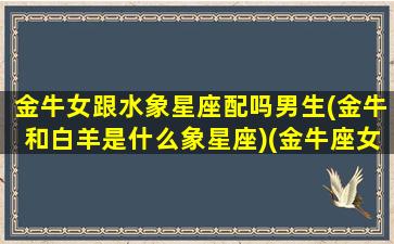 金牛女跟水象星座配吗男生(金牛和白羊是什么象星座)(金牛座女和水瓶男座配吗)