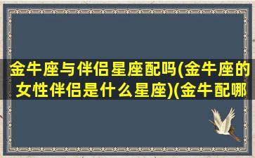 金牛座与伴侣星座配吗(金牛座的女性伴侣是什么星座)(金牛配哪个星座)