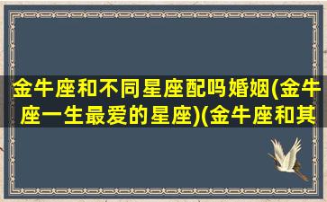 金牛座和不同星座配吗婚姻(金牛座一生最爱的星座)(金牛座和其他星座的匹配程度)