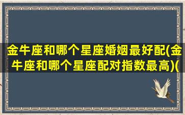 金牛座和哪个星座婚姻最好配(金牛座和哪个星座配对指数最高)(金牛座和哪个星座匹配度最高)