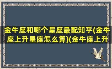 金牛座和哪个星座最配知乎(金牛座上升星座怎么算)(金牛座上升星座还是金牛)