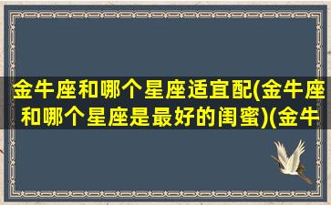 金牛座和哪个星座适宜配(金牛座和哪个星座是最好的闺蜜)(金牛座和哪个星座最适合)