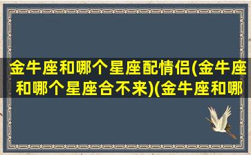 金牛座和哪个星座配情侣(金牛座和哪个星座合不来)(金牛座和哪个星座比较般配)