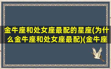 金牛座和处女座最配的星座(为什么金牛座和处女座最配)(金牛座和处女座真的很配吗)