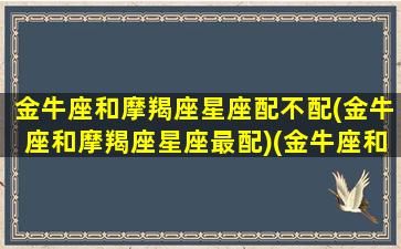 金牛座和摩羯座星座配不配(金牛座和摩羯座星座最配)(金牛座和摩羯座配不配做情侣)