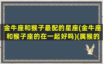 金牛座和猴子最配的星座(金牛座和猴子座的在一起好吗)(属猴的金牛座配对)