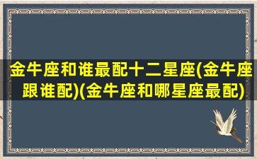 金牛座和谁最配十二星座(金牛座跟谁配)(金牛座和哪星座最配)