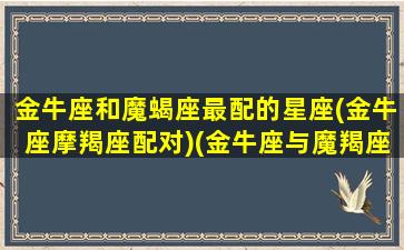 金牛座和魔蝎座最配的星座(金牛座摩羯座配对)(金牛座与魔羯座配吗)