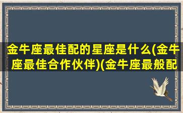 金牛座最佳配的星座是什么(金牛座最佳合作伙伴)(金牛座最般配哪个星座)