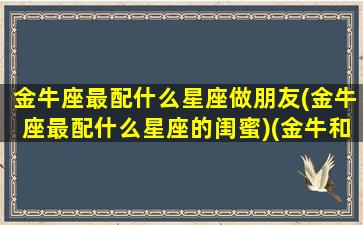 金牛座最配什么星座做朋友(金牛座最配什么星座的闺蜜)(金牛和哪个星座最配当闺蜜)