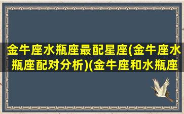 金牛座水瓶座最配星座(金牛座水瓶座配对分析)(金牛座和水瓶座的配对指数是多少)