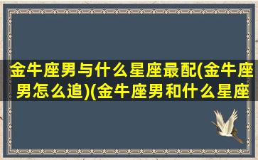 金牛座男与什么星座最配(金牛座男怎么追)(金牛座男和什么星座最配做夫妻)