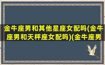 金牛座男和其他星座女配吗(金牛座男和天秤座女配吗)(金牛座男跟天秤女配吗)