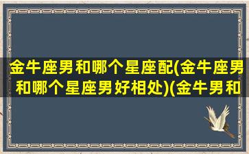 金牛座男和哪个星座配(金牛座男和哪个星座男好相处)(金牛男和哪个星座最合适)