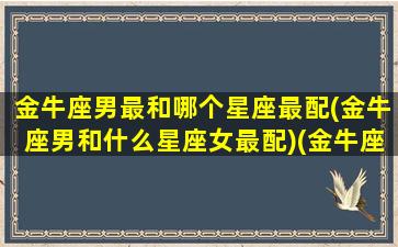 金牛座男最和哪个星座最配(金牛座男和什么星座女最配)(金牛座男和什么星座最配排行)