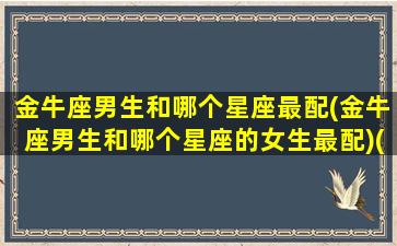 金牛座男生和哪个星座最配(金牛座男生和哪个星座的女生最配)(金牛座男生与哪个星座最般配)