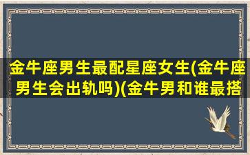 金牛座男生最配星座女生(金牛座男生会出轨吗)(金牛男和谁最搭)