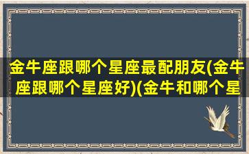 金牛座跟哪个星座最配朋友(金牛座跟哪个星座好)(金牛和哪个星座最合适做朋友)