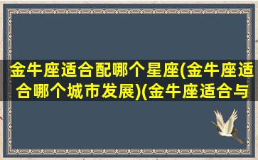 金牛座适合配哪个星座(金牛座适合哪个城市发展)(金牛座适合与什么星座恋爱)