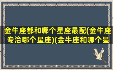 金牛座都和哪个星座最配(金牛座专治哪个星座)(金牛座和哪个星座的人最配)