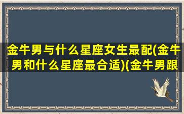 金牛男与什么星座女生最配(金牛男和什么星座最合适)(金牛男跟什么星座合适)