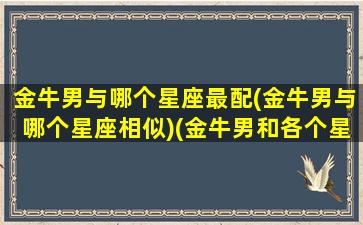 金牛男与哪个星座最配(金牛男与哪个星座相似)(金牛男和各个星座匹配指数)