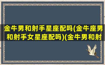 金牛男和射手星座配吗(金牛座男和射手女星座配吗)(金牛男和射手座女合适吗)