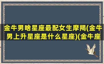 金牛男啥星座最配女生摩羯(金牛男上升星座是什么星座)(金牛座男生摩羯座女生的表现)