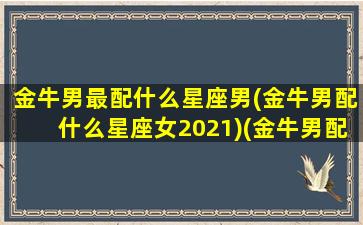 金牛男最配什么星座男(金牛男配什么星座女2021)(金牛男配什么星座好)