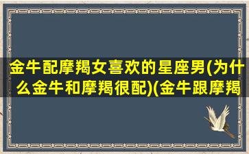 金牛配摩羯女喜欢的星座男(为什么金牛和摩羯很配)(金牛跟摩羯女)