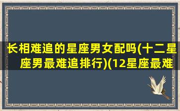 长相难追的星座男女配吗(十二星座男最难追排行)(12星座最难追男生排行)