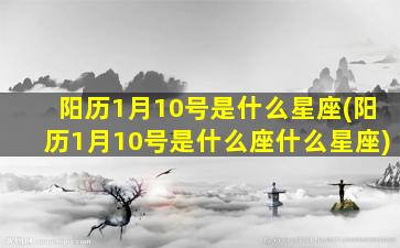 阳历1月10号是什么星座(阳历1月10号是什么座什么星座)