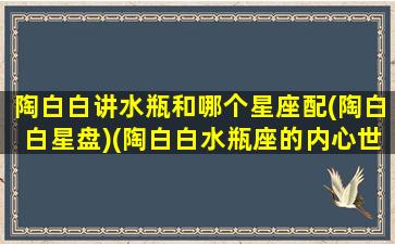 陶白白讲水瓶和哪个星座配(陶白白星盘)(陶白白水瓶座的内心世界)