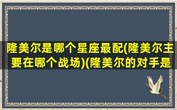 隆美尔是哪个星座最配(隆美尔主要在哪个战场)(隆美尔的对手是谁)