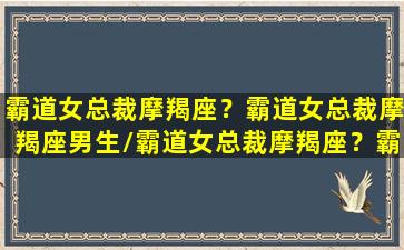 霸道女总裁摩羯座？霸道女总裁摩羯座男生/霸道女总裁摩羯座？霸道女总裁摩羯座男生-我的网站